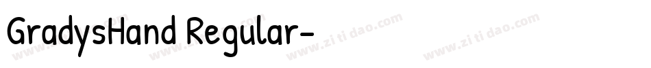 GradysHand Regular字体转换